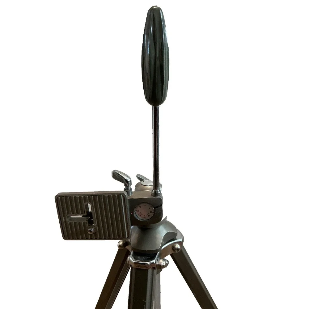 Vintage Hollywood Tripod Fully Extended Legs Cavalier Pan Tilt Friction Head